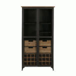metal and wood drinks cabinet