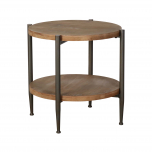 metal and wood side table 