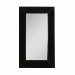 darked metal framed mirror