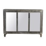 Block & Chisel distressed wooden sideboard with mirrored doors
