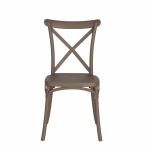 Block and chisel pvc cross back dining chair