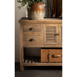 reclaimed wood console with storage