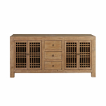 natural elm sideboard with 4 doors and 3 drawers