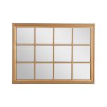 Gold frame grid mirror 