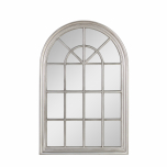 Cathedral arched tall Mirror with antique silver frame