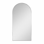 Silver framed arched mirror 