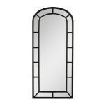 Large arched mirror black