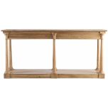 Block & Chisel rectangular 6 leg wooden console