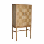 oak parquet cabinet with shelves  