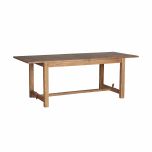 Block and chisel reclaimed elm dining table