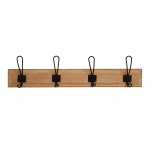Block & Chisel wooden wall rack with metal hooks