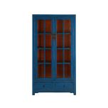 Cabinet with glass doors and drawers