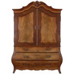 Block & Chisel european antique blond wood armoire