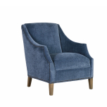  Blue upholstered armchair with stud detail Château Collection