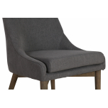 Grey upholstered modern dining chair 