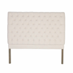 Francis classic white tufted linen headboard queen