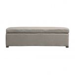 Block & Chisel linen upholstered bedend