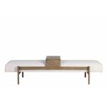 cream daybed with tray table 