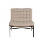 Ebony Shanti chair in sand colour fabric