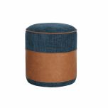 Leather and fabric stool