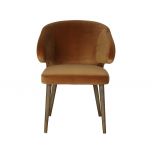 Modern dining chair in old gold