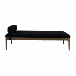 Millie Daybed with headrest and tufted details in black velvet