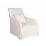 Cream slipcover accent chair Château Collection