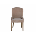 camel upholstered dining chair with stud detail Château Collection