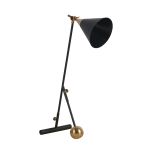 black and brass industrial desk lamp