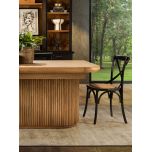 Pacific oak cross back dining chair