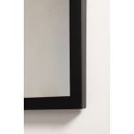 Black metal framed window pane mirror