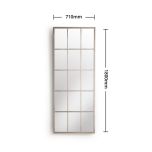 silver metal framed window pane mirror