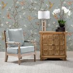 Grey cushioned bun detailing occasional chair