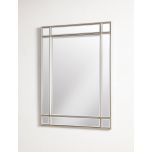 Block & Chisel rectangular mirror with silver wooden frame