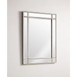 Block & Chisel rectangular mirror with silver wooden frame