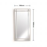 Block & Chisel rectangular mirror with silver wooden frame