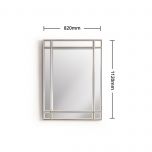 Block & Chisel rectangular mirror with silver wooden frame