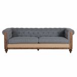 deconstructed chesterfield style sofa with wooden frame
