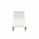 ivory upholstered buttoned chaise