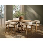 Old elm round dining table