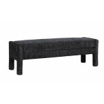 black fully upholstered ottoman