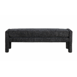 black fully upholstered ottoman