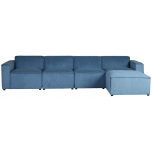 modular corner sofa in blue fabric