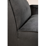 Block & Chisel charcoal corduroy upholstered corner sofa