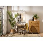 oak chest of drawers with parquet detail