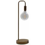 Block & Chisel desk lamp with antique gold finish
