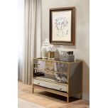 Block & Chisel mirrored 2 drawer bedside table