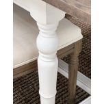 Block and chisel dining table antique white weathered oak