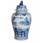 blue and white ceramic ginger jar 