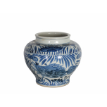 Blue and white ceramic vase 